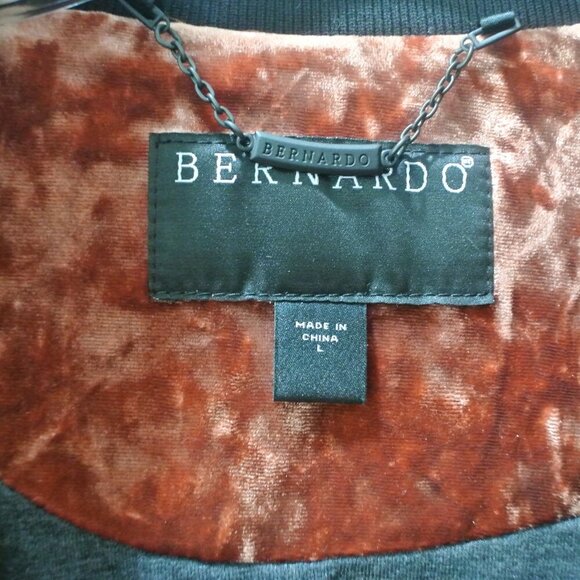 Bernardo Quilted Velvet Bomber Jacket - Picture 6 of 10